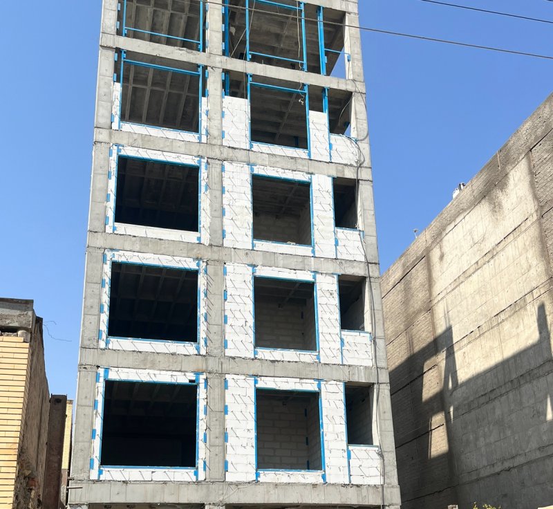 دیوارچینی نمای جنوبی پروژه بلوارشیراز