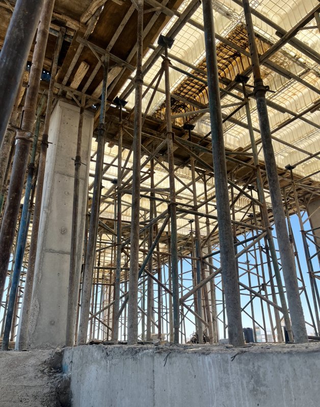 قالب بندی سقف آخر پروژه شهرک لاله